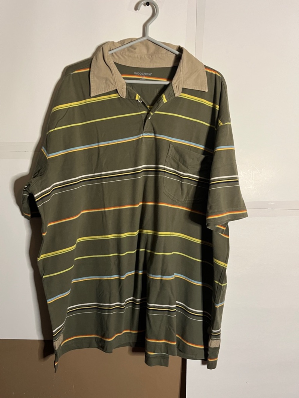 😄Striped polo shirt breathable summer ready big & tall collared